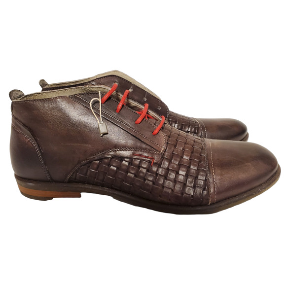 Cafe Noir Men Shoes Brown Braided Leather Size 44, 10 1/2 US main image 7